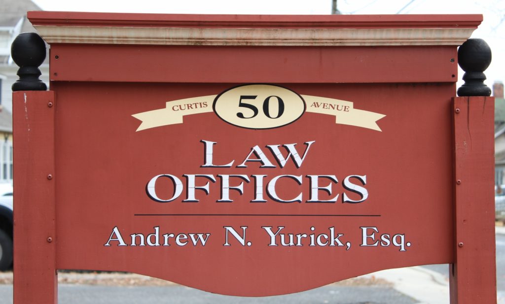 Law Offices of Andrew N Yurick Sign